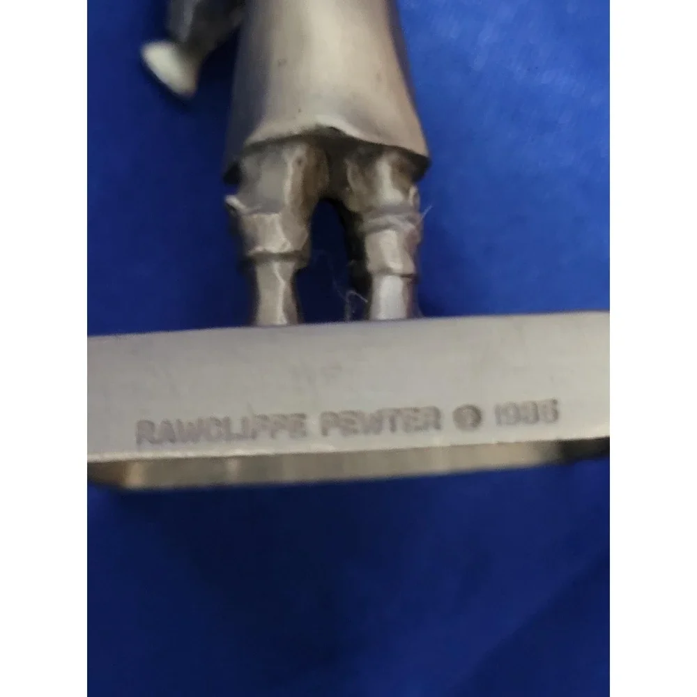Pewter Firefighters (2) Vintage 1985 Rawcliff Pewter